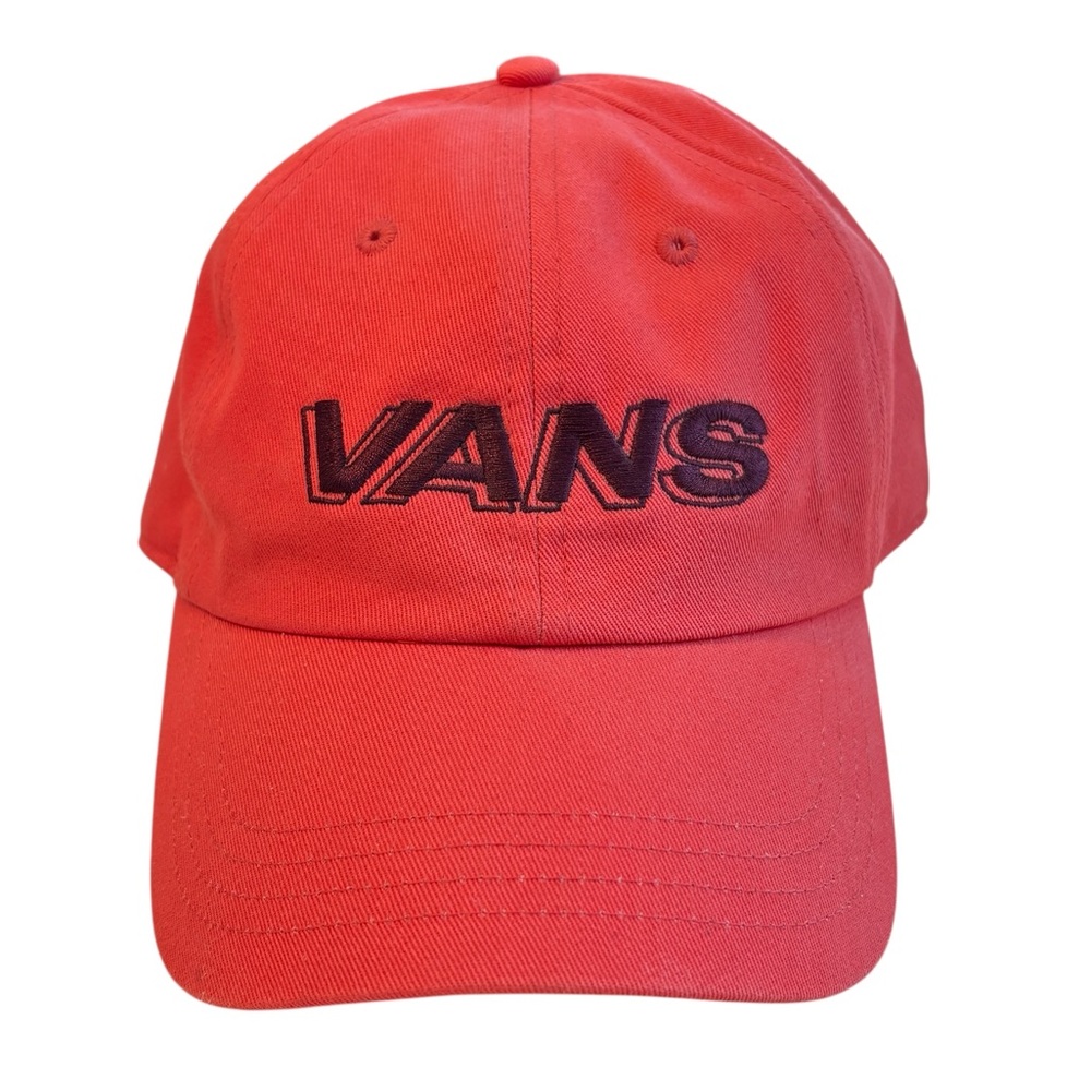 Vans Off the Wall Court Side Adjustable Strapback Dad Cap Hat Paprika Orange